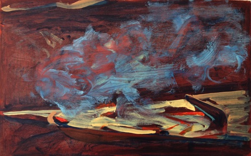 Halemaʻumaʻu Crater Lava Lake, Hawaii Volcanoes National Park, 10” x 16”, oil on linen, 2016., private collection. Halemaʻumaʻu Crater Lava Lake, Hawaii Volcanoes National Park, 10” x 16”, oil on linen, 2016., private collection.